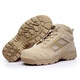 
Junluoke D12013 sand color middle-top puncture-proof desert boots combat boots fur anti-leather tactical boots land combat boots outdoor hiking shoes sand color 42