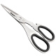 BAYCO stainless steel kitchen scissors with full steel handle, multi-functional and powerful kitchen chicken bone scissors and barbecue scissors BD2817