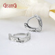 GsunG platinum Pt950 earrings earrings multi-faceted heart-shaped platinum earrings PED011 need to be customized heart-shaped earrings 1.90g
