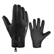ROCKBROS motorcycle riding full-finger gloves autumn and winter touch screen bicycle driving warm plus velvet thick windproof long finger gloves S077 upgraded model L size (8.0-9.0cm)