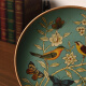 Tira American Country Ceramic Decorative Plate Ornaments para decoraciones y decoraciones para sala de estar Modelo de entrada Decoración de decoración para decoraciones 19 1047 Blue Oriole Blossoms con soporte