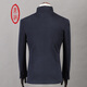 Ding Bronze, chaqueta de invierno para hombres de mediana edad, chaqueta de lana, chaqueta corta de manga larga, collar de soporte delgado de negocios masculino, tapa de lana de un solo pecho de color sólido, ropa casual, azul (100% lana) 170