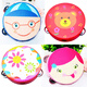Net Tong Qibei Children's Xinjiang Dance Props Orff Professional Percussion Instrument Hand-drumman Tambourine Le Kindergarten Teacher Use 15cm Red Aoki Cloud