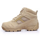 
Junluoke D12013 sand color middle-top puncture-proof desert boots combat boots fur anti-leather tactical boots land combat boots outdoor hiking shoes sand color 42
