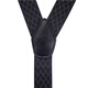 IFSONG Meisong Men's Suspenders Formal Business Suspenders Suspenders Men Six-Clip Fat Suspender Clip 3.5cm Gift Box Black Diamond Check SUSD090G