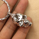Pt.Charm Platinum Pendant Men's Platinum Necklace Creative Personality Domineering Skull Pendant for New Year's and Valentine's Day for Boyfriend If Not in Stock Can Be Customized Take 15g as an Example