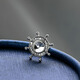 Pin de couche à gouvernail européen et américain Broche de broche pour hommes Crystal Pin Collit Collit Collier Clip Retro Style Badge Trend Silver + White