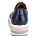 PRADA Men's Ultramarine Blue Cowhide Thick-soled Lace-up Fabric Trim Fashion Casual Shoes 2EG015 B4L F073A Size 6.5/40.5