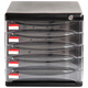 Xushansi desktop information sorting file cabinet, five-layer plastic drawer cabinet, four-layer hard plastic file box collection, four-layer locked 9794