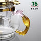 76 台湾品牌飘逸杯泡茶壶内胆过滤可拆洗耐热玻璃红绿花茶具冲泡器玻璃套装功夫茶具 FB-5 FB-692ml配2只76有把XW-80小杯