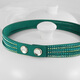 Swarovski Green Imation Crystal Button Bracelet Bracefticefief Подруга подарок подарок 5064290
