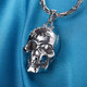 Pt.Charm Platinum Pendant Men's Platinum Necklace Creative Personality Domineering Skull Pendant for New Year's and Valentine's Day for Boyfriend If Not in Stock Can Be Customized Take 15g as an Example