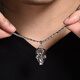 Pt.Charm Platinum Pendant Men's Platinum Necklace Creative Personality Domineering Skull Pendant for New Year's and Valentine's Day for Boyfriend If Not in Stock Can Be Customized Take 15g as an Example