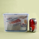 LOCK&LOCK plastic PP crisper lunch box microwavelength square sealed box refrigerator storage box lunch box lunch box food box HPL829 3.9L