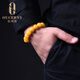 OUCERNY collection grade raw stone beeswax bracelet with loose beads natural chicken fat yellow full honey single circle amber bracelet as a gift for my wife 7-7.5mm suitable for hand circumference 15-16CM