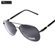 Gravel Sunglasses for Men and Women Polarized Driving Sunglasses Aluminum Magnesium Color Changing Toad Glasses Clear Flying Lenses Fixed Myopia Lenses Gun Frame - Yellow to Gray Lenses (Polarized)