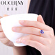 Ottney 18K rose gold Tanzanite ring 2.75 carat colored gem inlaid women's ring 18K rose gold (spot shipment) 12.5 ring mouth