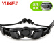 Yuke swimming trunks for men to prevent embarrassment and myopia, optional swimming goggles and swimming cap, flat-angle swimsuit, hot spring swimming equipment, silver fire non-myopia suit (no degree) 3XL (recommended 135-155Jin [Jin is equal to 0.5kg])