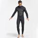 SBART 3MM wetsuit thickened warm swimsuit winter outdoor snorkeling one-piece long-sleeved wetsuit jellyfish suit winter swimsuit black XXL