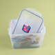 LOCK&LOCK plastic PP crisper lunch box microwavelength square sealed box refrigerator storage box lunch box lunch box food box HPL829 3.9L