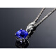 Millais Jewelry 2.31 carat tanzanite pendant 18k gold inlaid with diamond colored gemstones women's necklace as a birthday gift without chain (can be customized)