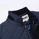 Hengyuanxiang Veste en coton pour hommes collier de couleur de couleur unie en automne et en coton chaud de veste de coton moyen portant des affaires veste en coton pour hommes décontractés 9274 Bleu L (175)