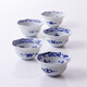 Light Peak imported from Japan, underglaze colored ceramic star anise small deep dish, Lan Lintang tableware blue and white appetizer small bowl, C style small flower AE232