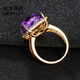 Schrofidi 10 carat amethyst ring 18K gold inlaid with diamonds and colored gemstones jewelry. Custom-made and shipped within 9 days. Custom-made, please leave a message for the size of the photo.