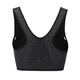 CAMEL Sports Bra Running Yoga Sports Fitness Bra Women's Knitted Vest Black Linen Gray S