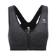 CAMEL Sports Bra Running Yoga Sports Fitness Bra Women's Knitted Vest Black Linen Gray S