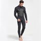 SBART 3MM wetsuit thickened warm swimsuit winter outdoor snorkeling one-piece long-sleeved wetsuit jellyfish suit winter swimsuit black XXL