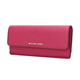 MK Wallet Mike Coles MICHAEL KORS MONEY PIECES Series Cranberry Red Long Wallet Wallet 32F3GTVE7L CRANBERRY