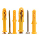 Fish-type plastic expansion tube plastic wall plug expansion plug rubber plug anchor bolt small yellow croaker expansion screw screw 6/8/10mm M10*60 30 sets with carbon steel screws