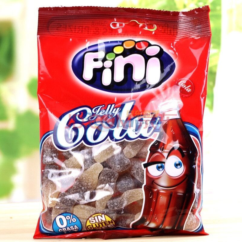 西班牙fini菲尼酸味可乐瓶形橡皮糖100g*2袋