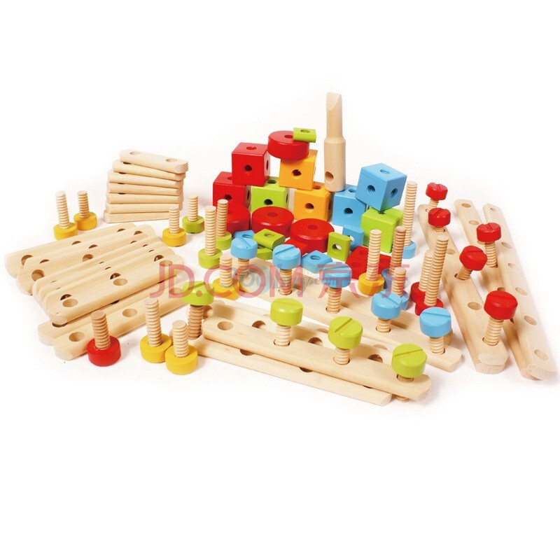 木玩世家 积木拼插玩具 螺母组合精装版