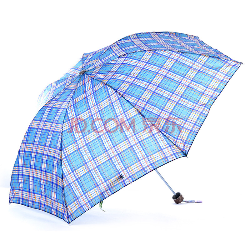 天堂伞 339s格 成人手动 折叠 尼龙布 创意晴雨伞 水蓝