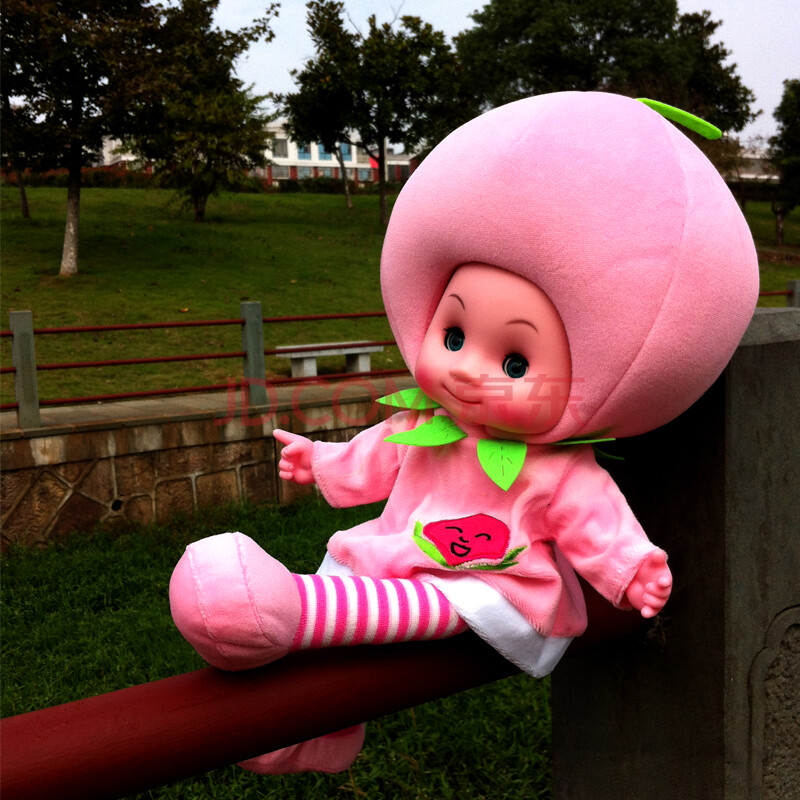 音乐布娃娃可爱洋娃娃玩具礼物智能会说话的芭比娃娃 桃子娃娃【图片