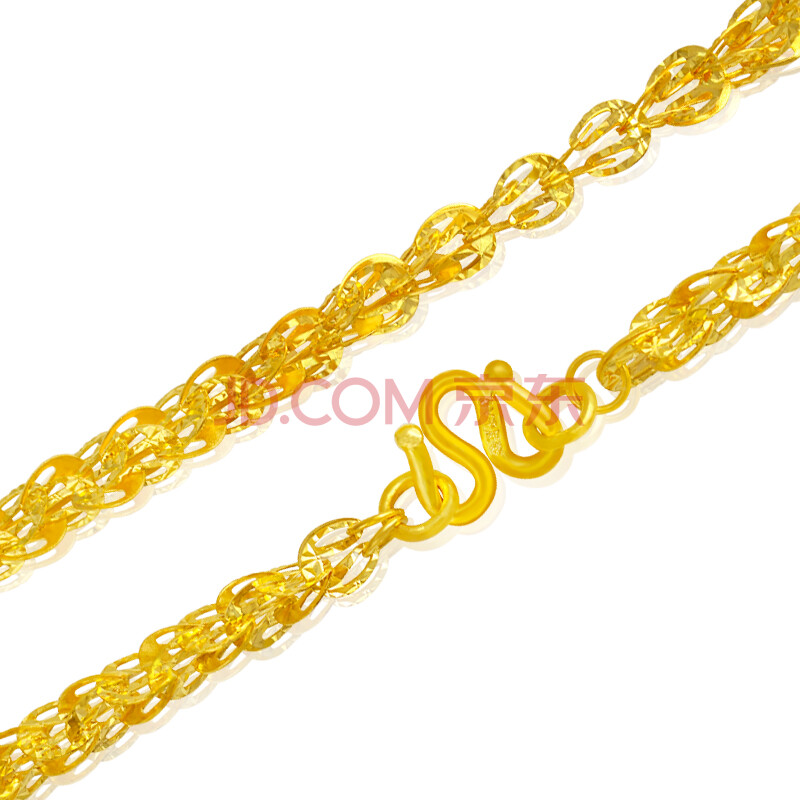 百利金珠宝 24k黄纯金项链 999千足金项链 凤尾金项链女款 7.82g