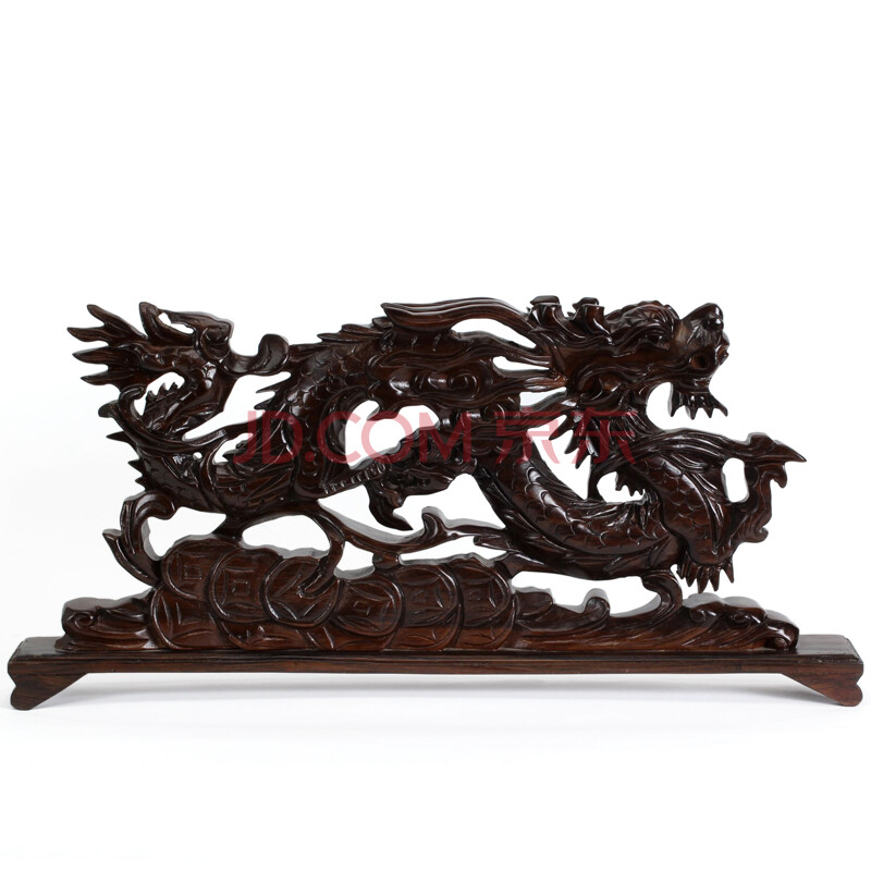 生日礼物 实木工艺品 东阳木雕刻龙摆件 实木质12十