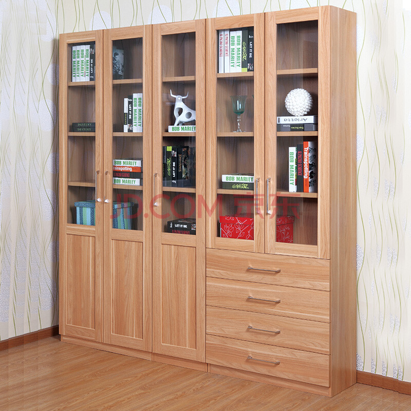小尼宅配 带门书橱书柜组合 整体组合