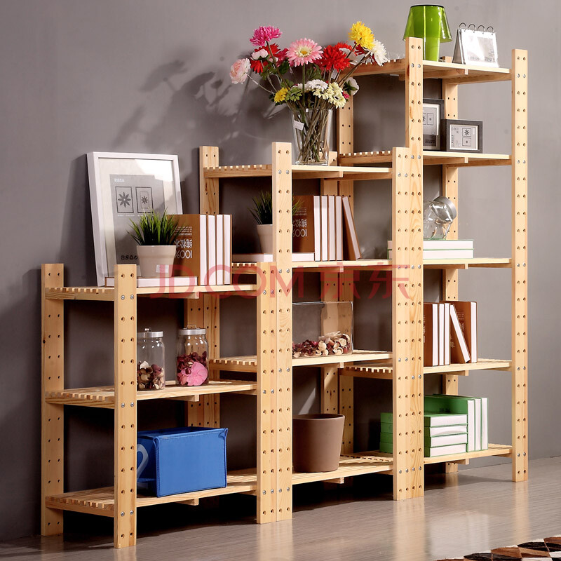 森达凯越 fb-6001 松木多用书架三层 可拆卸书架 架子 多用书架三层