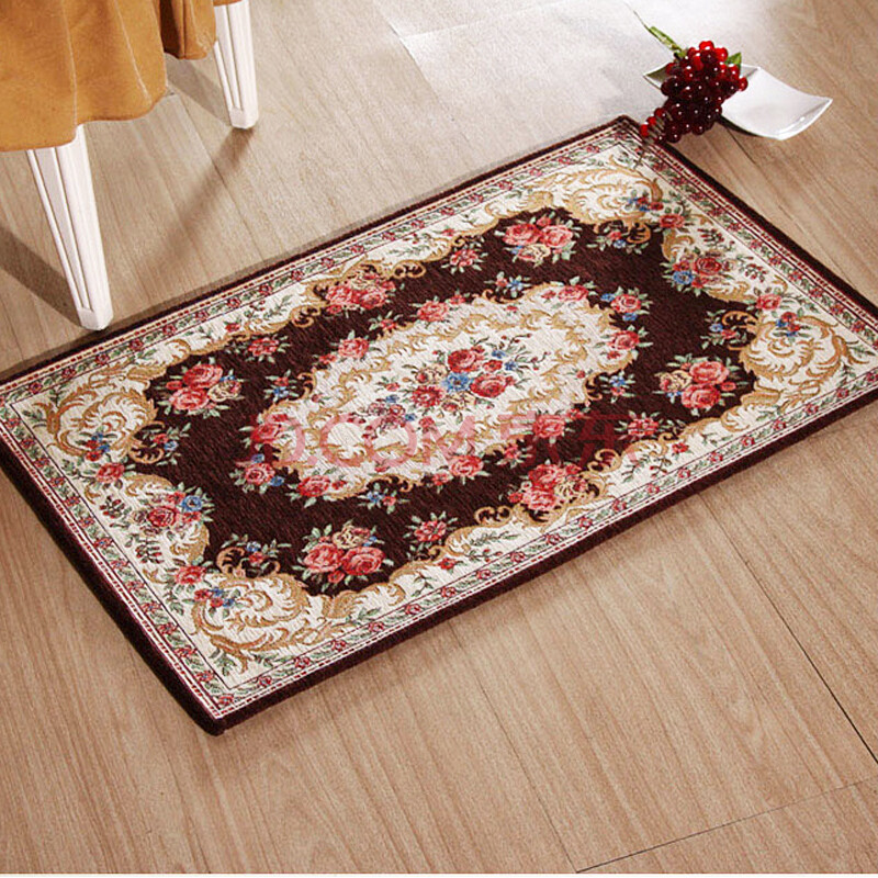 左旋 欧式地垫入户门垫家用小地垫 客厅卧室进门垫 吸水点塑防滑底 60