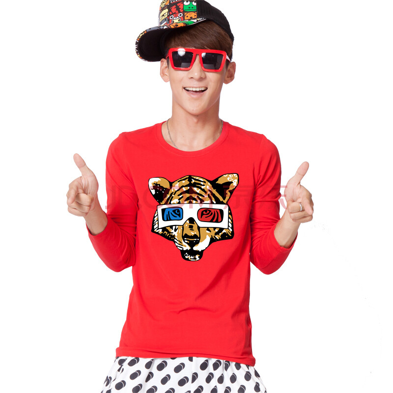 男装 t恤 第七公社(d7gongshe) 第七公社 新款秋装 3d老虎男式个性t恤