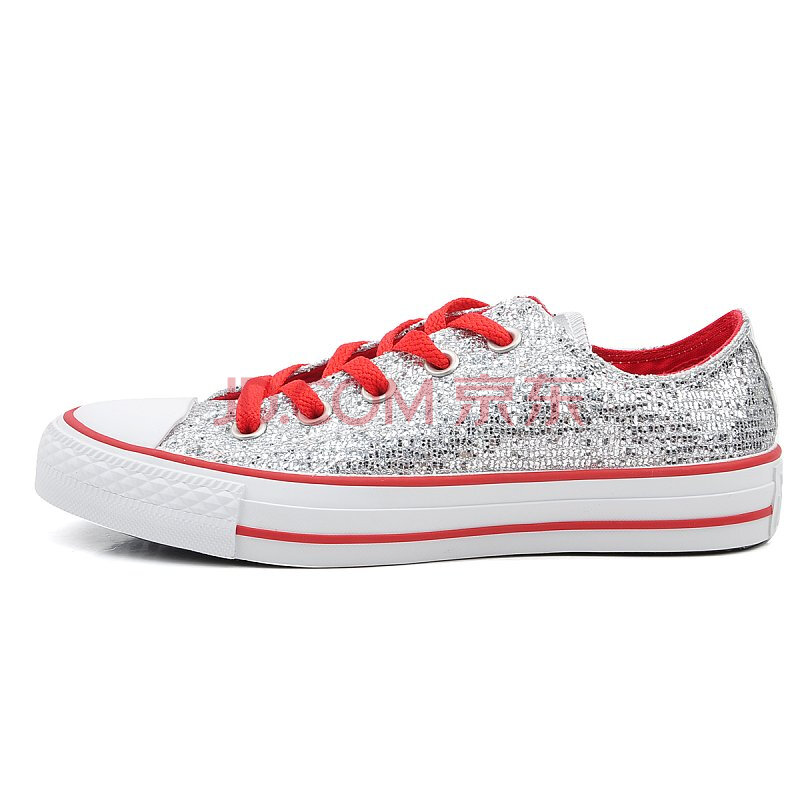 converse匡威 中性 cs141563 华丽摇滚闪亮闪片鞋身低帮休闲鞋 银色