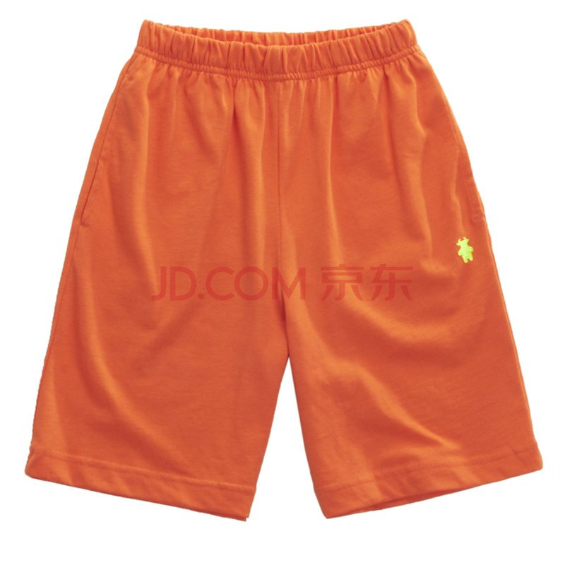 giordano佐丹奴童装 短裤 男动感小牛刺绣运动短裤 03102001 浅橙色