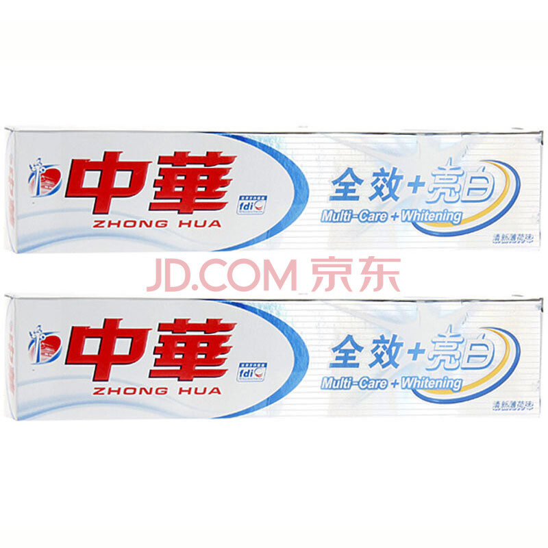 中华牙膏全效亮白清新薄荷味130g*2 两支装