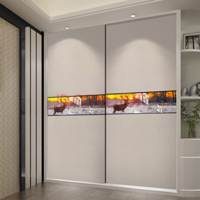 定做实木衣柜门推拉门北欧现代简约滑动定制大衣柜推拉滑移门订做 1.