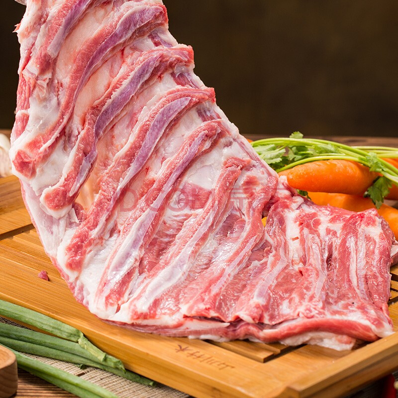 阿牧特 内蒙古羊肋排肉1000g羔羊肋条肉2斤 生鲜羊肉羊排肉