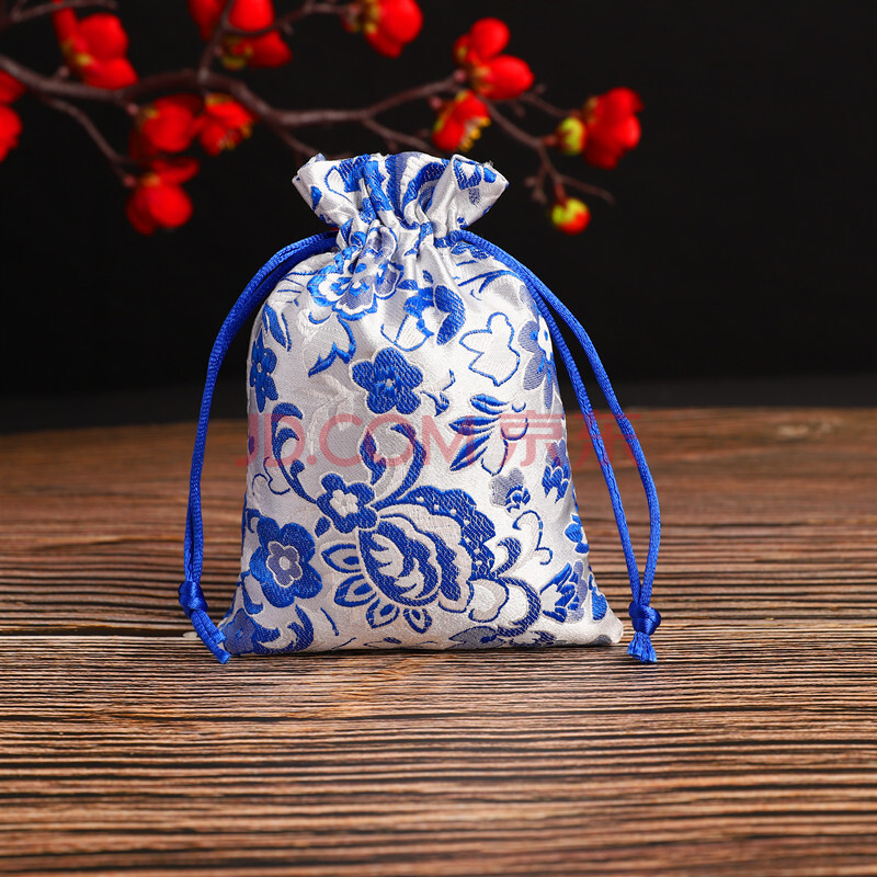 中国风刺绣首饰锦袋锦囊饰品袋小布袋珠宝文玩手串包装袋福袋 开口笑