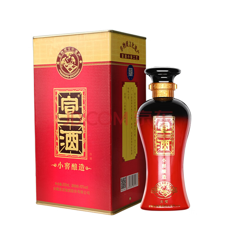 宣酒 红宣 小窖酿造 浓香型白酒 40度 500ml 单瓶装【行情 报价 价格